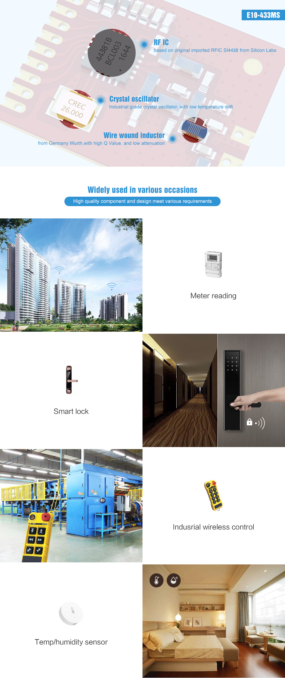 E10-433MS RF SI4438 Wireless Transceiver