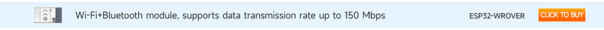 Wi-Fi+ Bluetooth module, supports data transmission rate up to 150 Mbps ESP32-WROVER