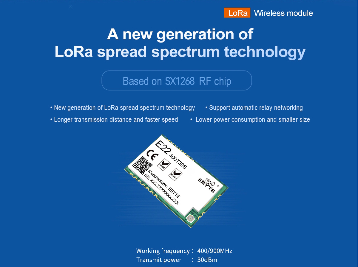 E22-400T30S SX1278 RF chip New generation LoRa spread spectrum