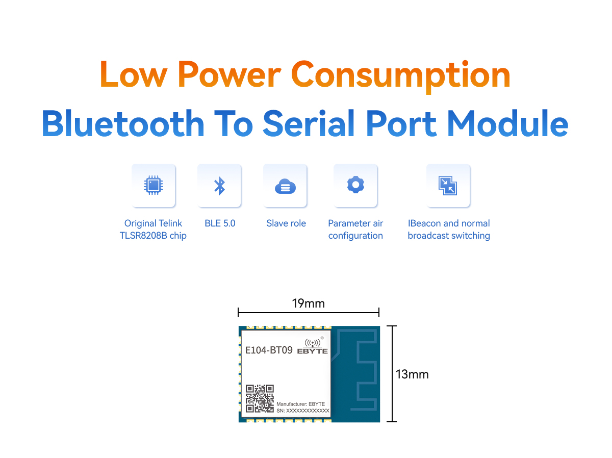 Low Power Consumption Bluetooth To Serial Port Module