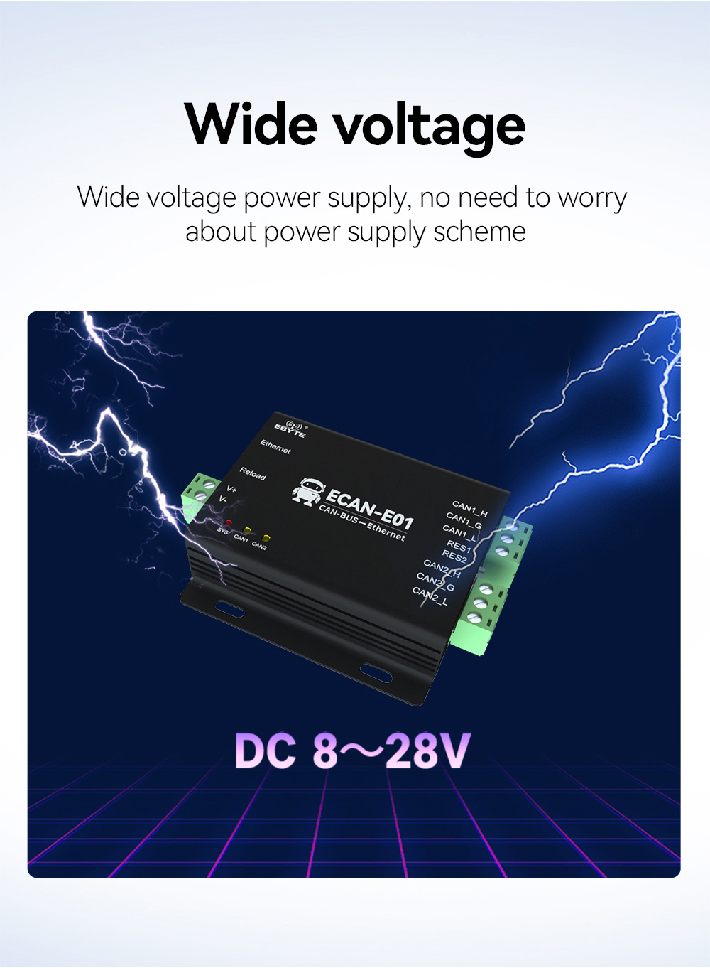 Wide voltage