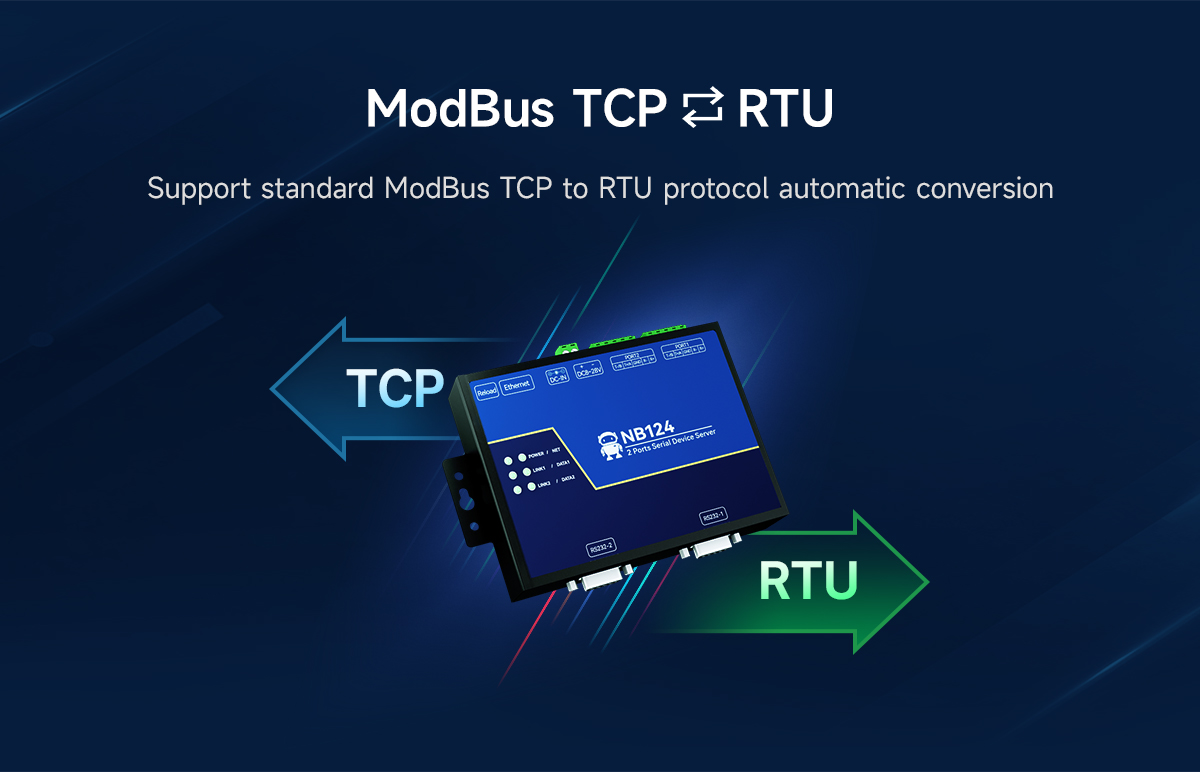 Support ModBus TCP to RTU protocol automatic conversion