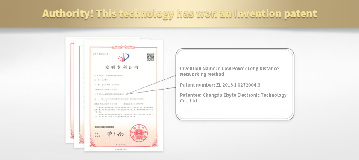 E90-DTU(400SL42) has won an invention patent