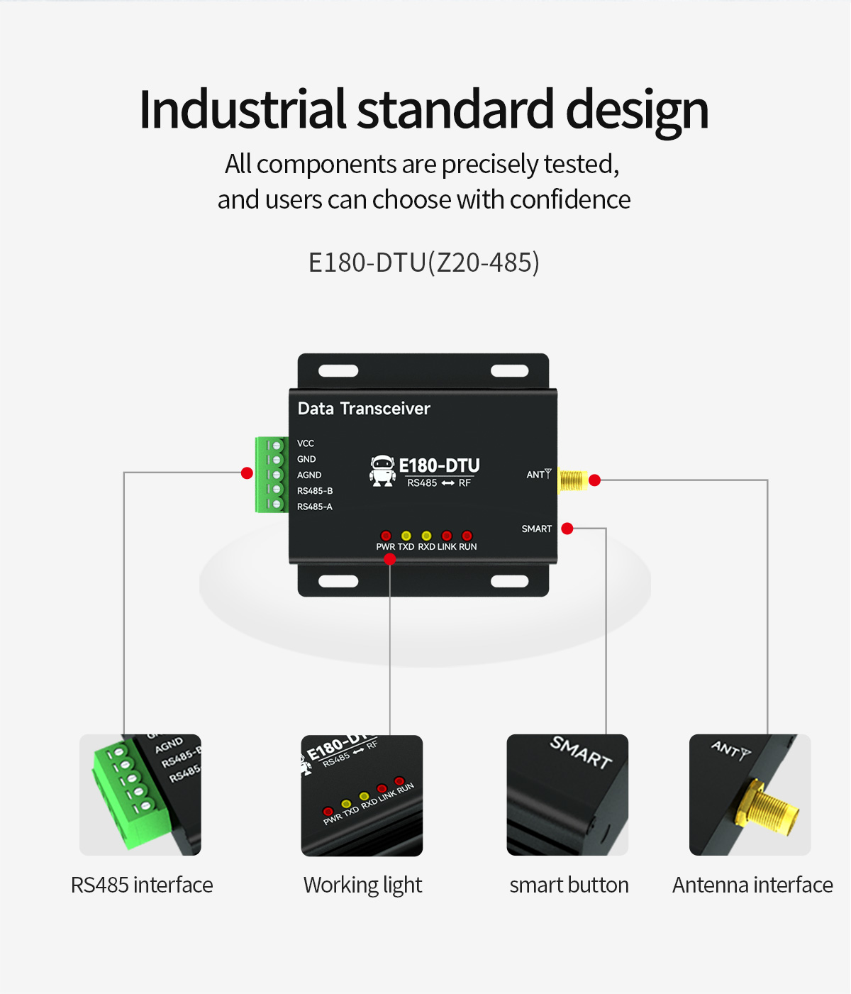 Industrial standard design, E18-DTU(Z20-485) / E18-DTU(Z20-485)