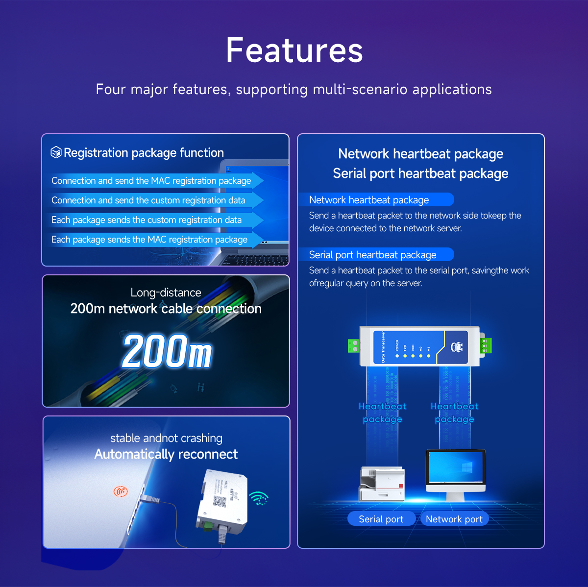 Four major features, supporting multi-scenario applications