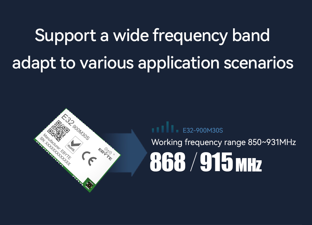 E32-900M30S support wide frequency band, various application 